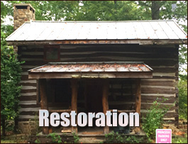 Historic Log Cabin Restoration  Fort Lee, Virginia